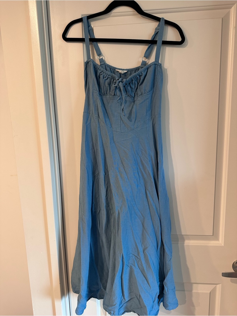 Sim & Sam Linen-Blend Midi Dress